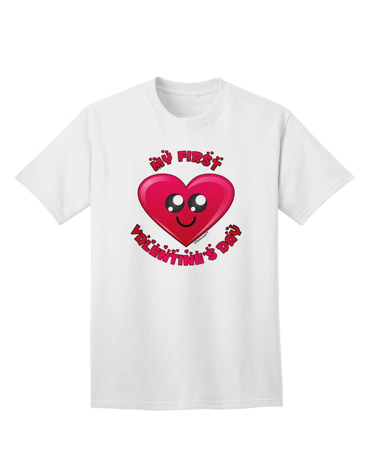 My First Valentine's Day Adult T-Shirt-Mens T-Shirt-TooLoud-White-Small-Davson Sales