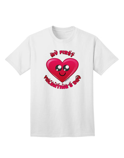 My First Valentine's Day Adult T-Shirt-Mens T-Shirt-TooLoud-White-Small-Davson Sales