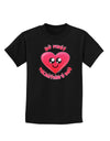 My First Valentine's Day Childrens Dark T-Shirt-Childrens T-Shirt-TooLoud-Black-X-Small-Davson Sales