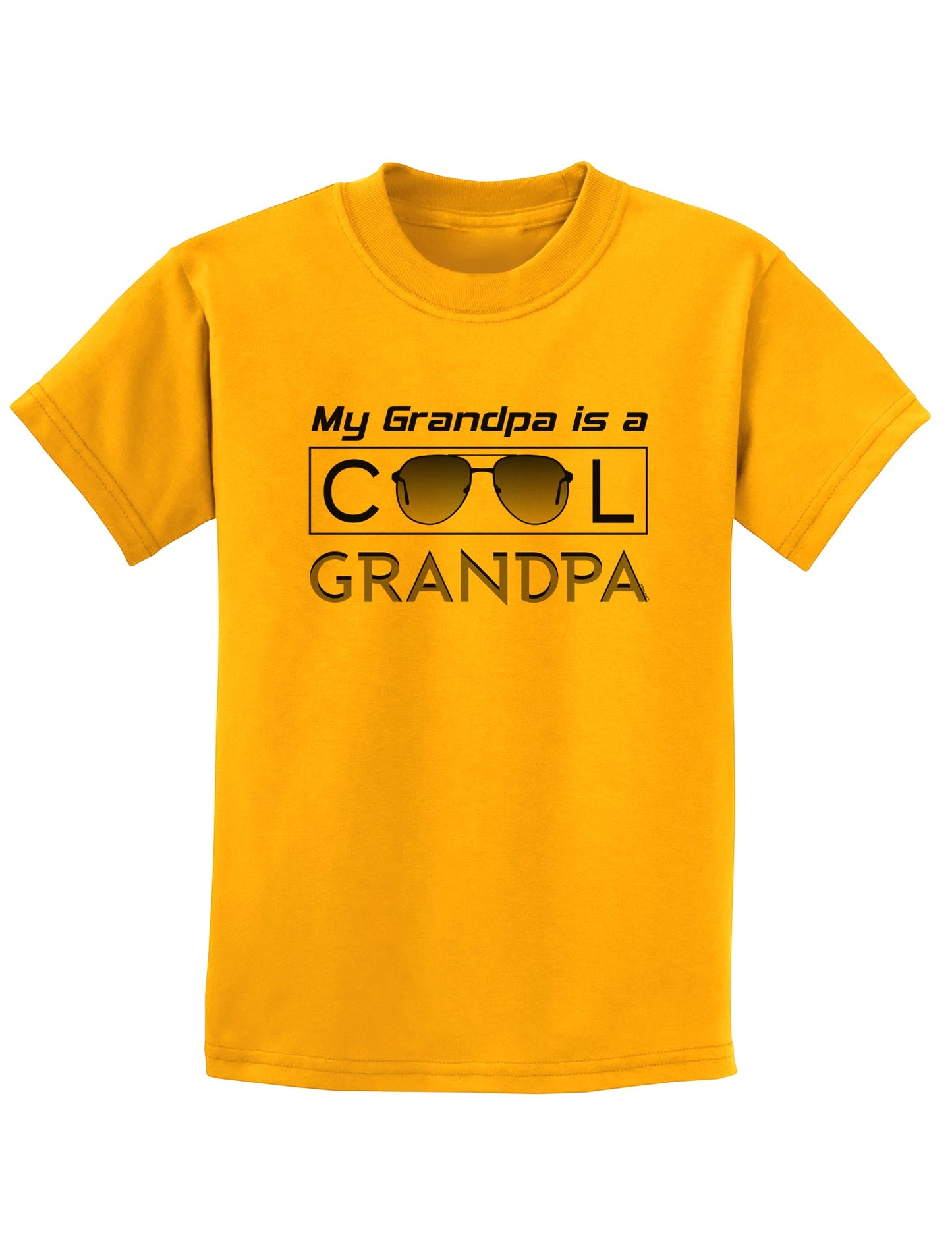My Grandpa is a Cool Grandpa Childrens T-Shirt-Childrens T-Shirt-TooLoud-Gold-X-Small-Davson Sales