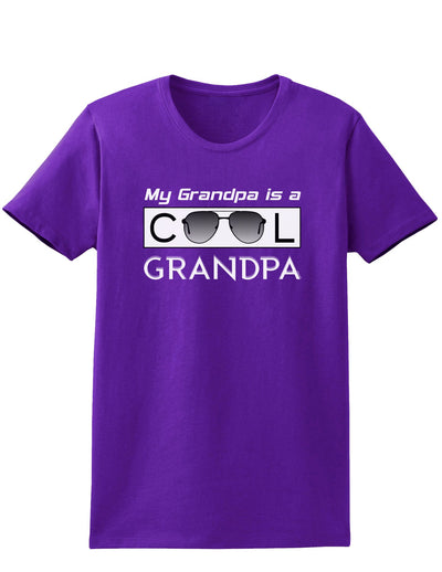 My Grandpa is a Cool Grandpa Womens Dark T-Shirt-TooLoud-Purple-X-Small-Davson Sales