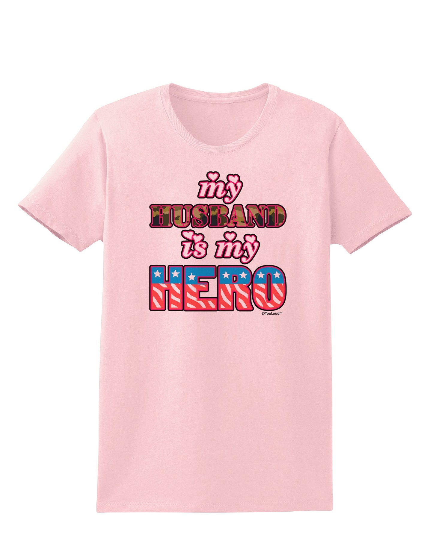 My Husband is My Hero - Armed Forces Womens T-Shirt by TooLoud-Womens T-Shirt-TooLoud-PalePink-X-Small-Davson Sales