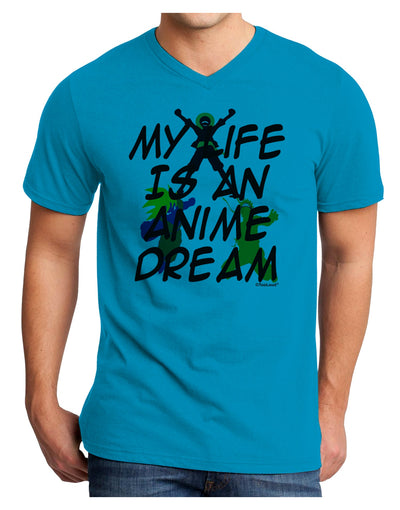 My Life Is An Anime Dream Adult V-Neck T-shirt by TooLoud-Mens V-Neck T-Shirt-TooLoud-Turquoise-Small-Davson Sales