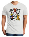 My Life Is An Anime Dream Adult V-Neck T-shirt by TooLoud-Mens V-Neck T-Shirt-TooLoud-White-Small-Davson Sales