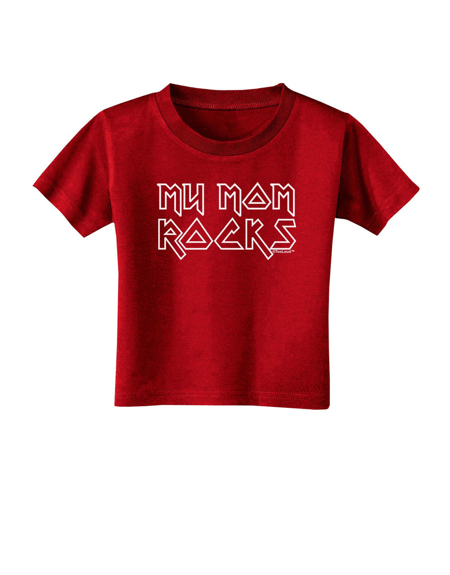 My Mom Rocks - Mother's Day Toddler T-Shirt Dark-Toddler T-Shirt-TooLoud-Black-2T-Davson Sales