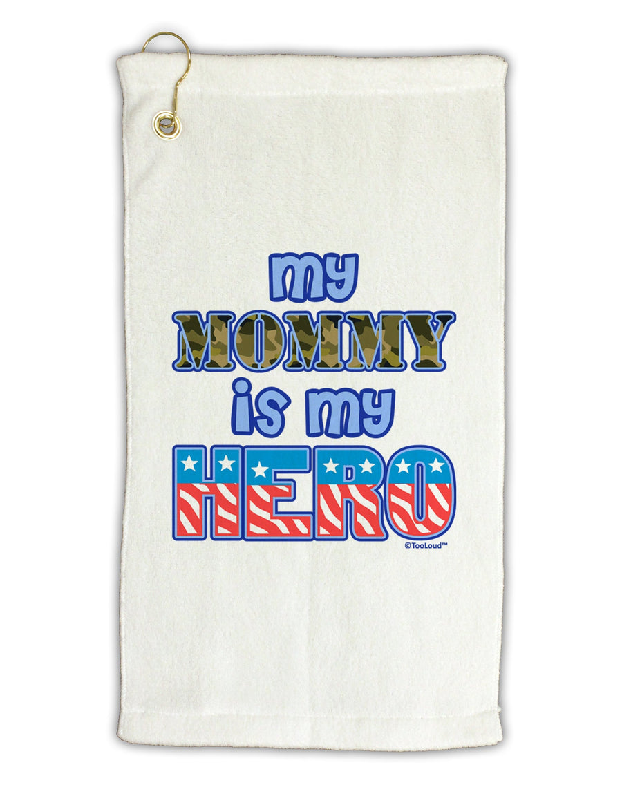 My Mommy is My Hero - Armed Forces - Blue Micro Terry Gromet Golf Towel 16 x 25 inch by TooLoud-Golf Towel-TooLoud-White-Davson Sales