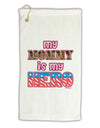 My Mommy is My Hero - Armed Forces - Pink Micro Terry Gromet Golf Towel 16 x 25 inch by TooLoud-Golf Towel-TooLoud-White-Davson Sales