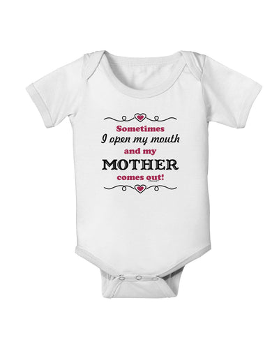 My Mother Comes Out Baby Romper Bodysuit-Baby Romper-TooLoud-White-06-Months-Davson Sales