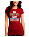 My Sister is My Hero - Armed Forces Juniors Crew Dark T-Shirt by TooLoud-T-Shirts Juniors Tops-TooLoud-Red-Juniors Fitted Small-Davson Sales