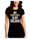 My Sister is My Hero - Armed Forces Juniors Crew Dark T-Shirt by TooLoud-T-Shirts Juniors Tops-TooLoud-Black-Juniors Fitted Small-Davson Sales