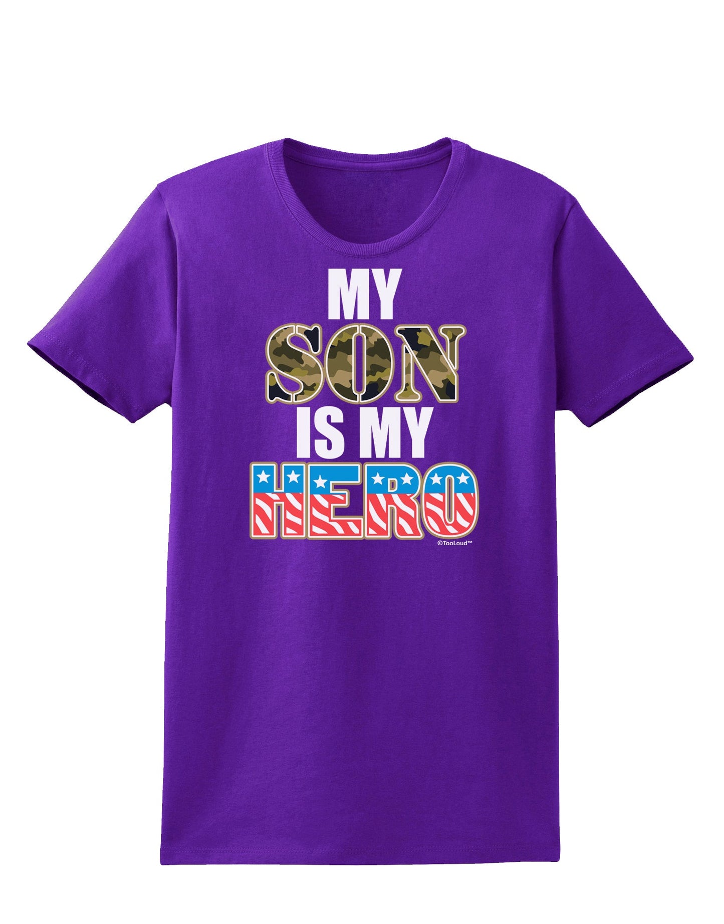 My Son is My Hero - Armed Forces Womens Dark T-Shirt by TooLoud-Womens T-Shirt-TooLoud-Purple-X-Small-Davson Sales
