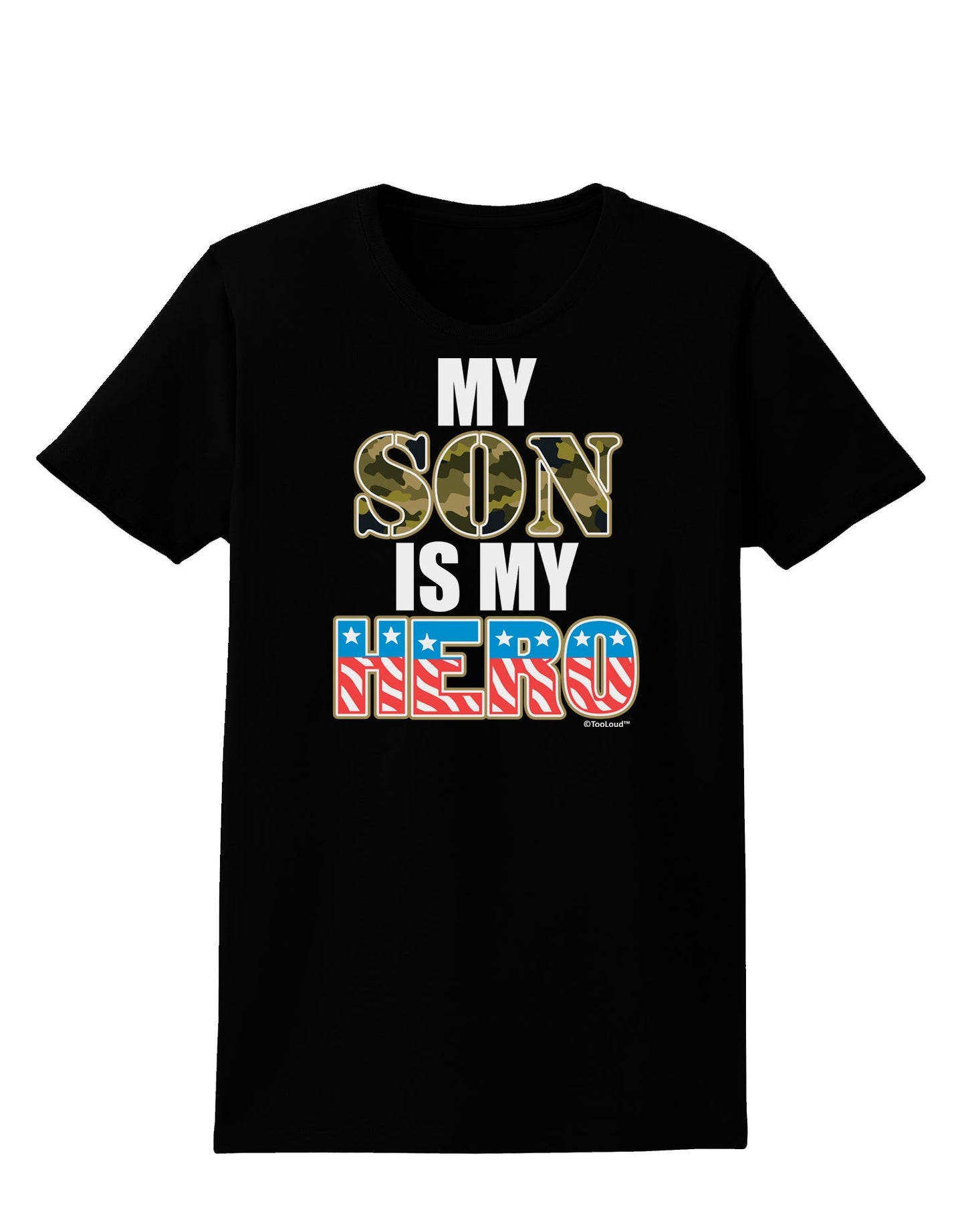 My Son is My Hero - Armed Forces Womens Dark T-Shirt by TooLoud-Womens T-Shirt-TooLoud-Black-X-Small-Davson Sales