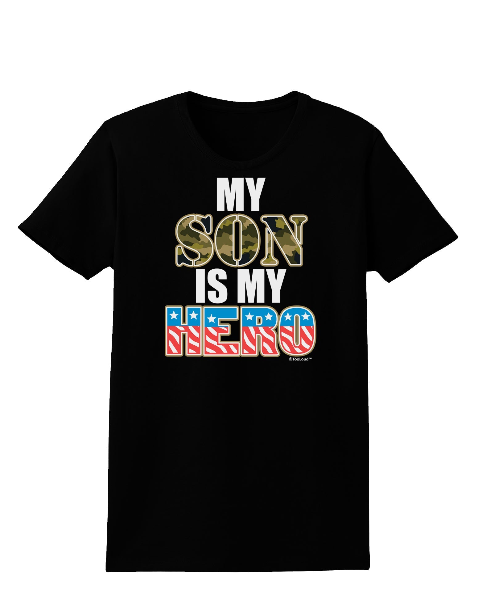 My Son is My Hero - Armed Forces Womens Dark T-Shirt by TooLoud-Womens T-Shirt-TooLoud-Black-X-Small-Davson Sales