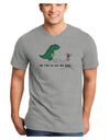 My T-Rex Ate Your Stick Family - Color Adult V-Neck T-shirt by TooLoud-Mens V-Neck T-Shirt-TooLoud-HeatherGray-Small-Davson Sales