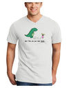 My T-Rex Ate Your Stick Family - Color Adult V-Neck T-shirt by TooLoud-Mens V-Neck T-Shirt-TooLoud-White-Small-Davson Sales