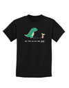 My T-Rex Ate Your Stick Family - Color Childrens Dark T-Shirt by TooLoud-Childrens T-Shirt-TooLoud-Black-X-Small-Davson Sales