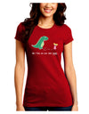 My T-Rex Ate Your Stick Family - Color Juniors Crew Dark T-Shirt by TooLoud-T-Shirts Juniors Tops-TooLoud-Red-Juniors Fitted Small-Davson Sales