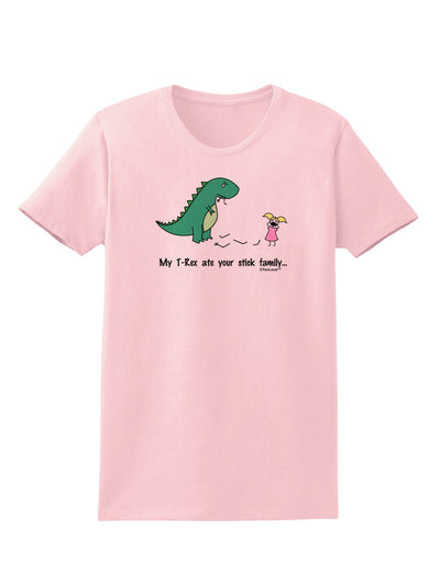 My T-Rex Ate Your Stick Family - Color Womens T-Shirt by TooLoud-Womens T-Shirt-TooLoud-PalePink-X-Small-Davson Sales