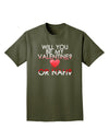 My Valentine or Nah Adult Dark T-Shirt-Mens T-Shirt-TooLoud-Military-Green-Small-Davson Sales