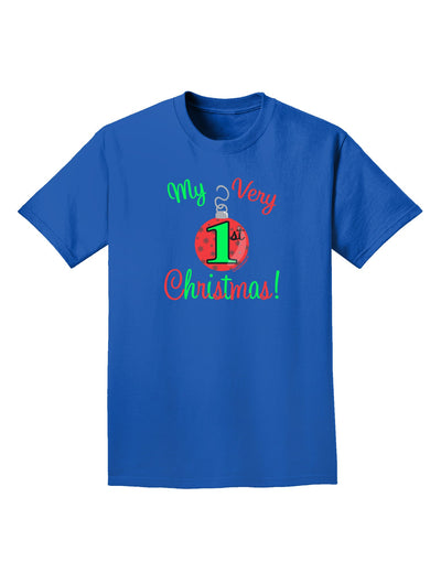 My Very 1st Christmas Adult Dark T-Shirt-Mens T-Shirt-TooLoud-Royal-Blue-Small-Davson Sales
