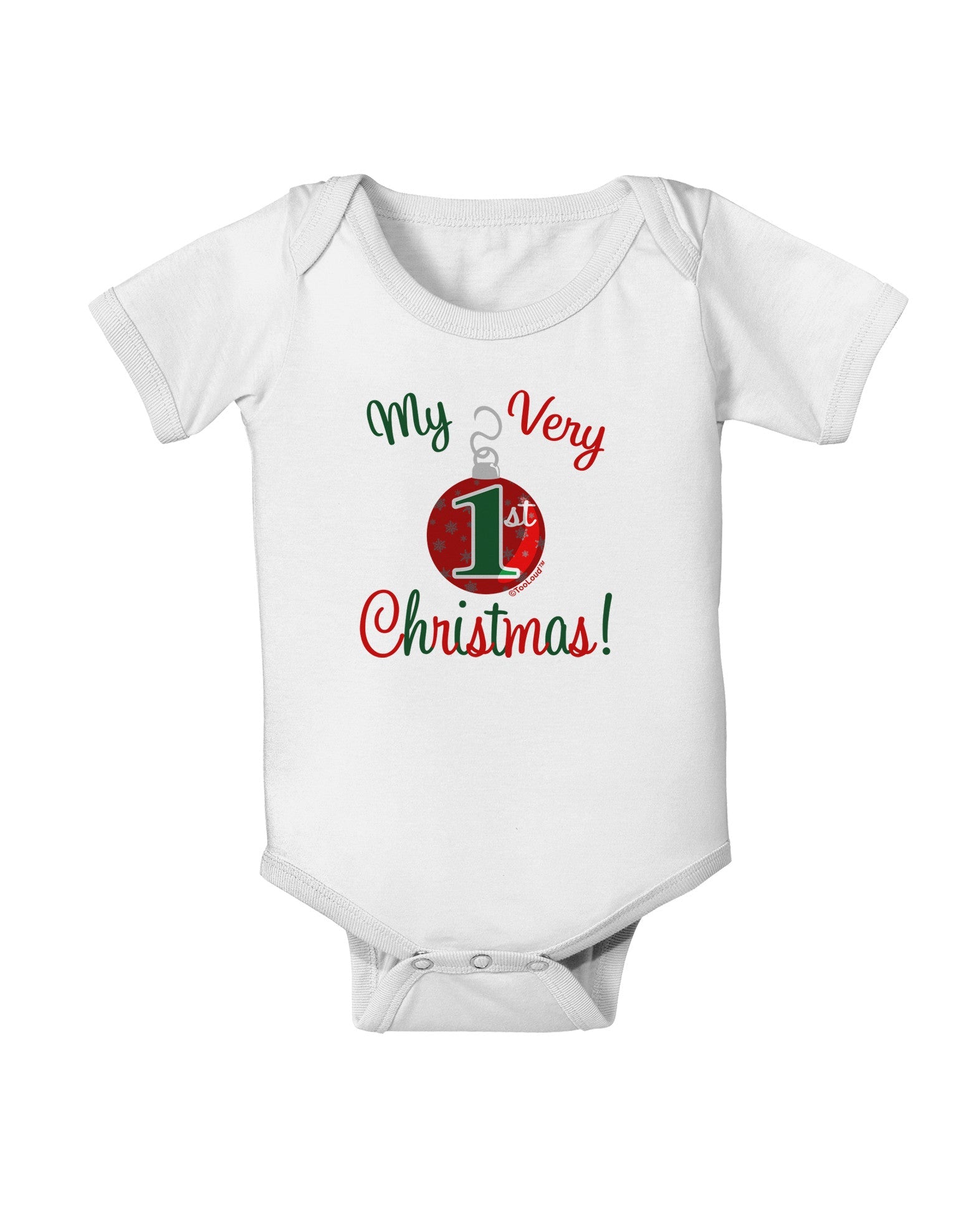 My Very 1st Christmas Baby Romper Bodysuit-Baby Romper-TooLoud-White-06-Months-Davson Sales