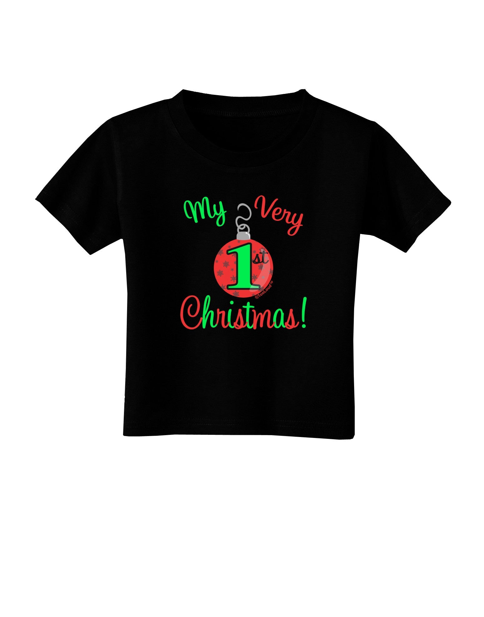My Very 1st Christmas Toddler T-Shirt Dark-Toddler T-Shirt-TooLoud-Black-2T-Davson Sales
