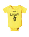 My Weekend Is Booked Baby Romper Bodysuit-Baby Romper-TooLoud-Yellow-06-Months-Davson Sales