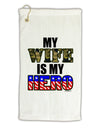 My Wife is My Hero - Armed Forces Micro Terry Gromet Golf Towel 16 x 25 inch by TooLoud-Golf Towel-TooLoud-White-Davson Sales