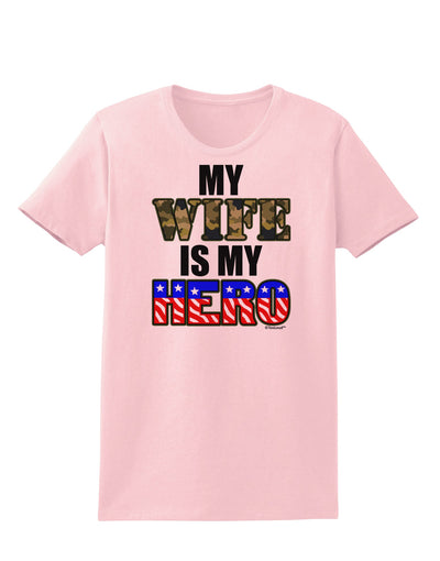 My Wife is My Hero - Armed Forces Womens T-Shirt by TooLoud-Womens T-Shirt-TooLoud-PalePink-X-Small-Davson Sales