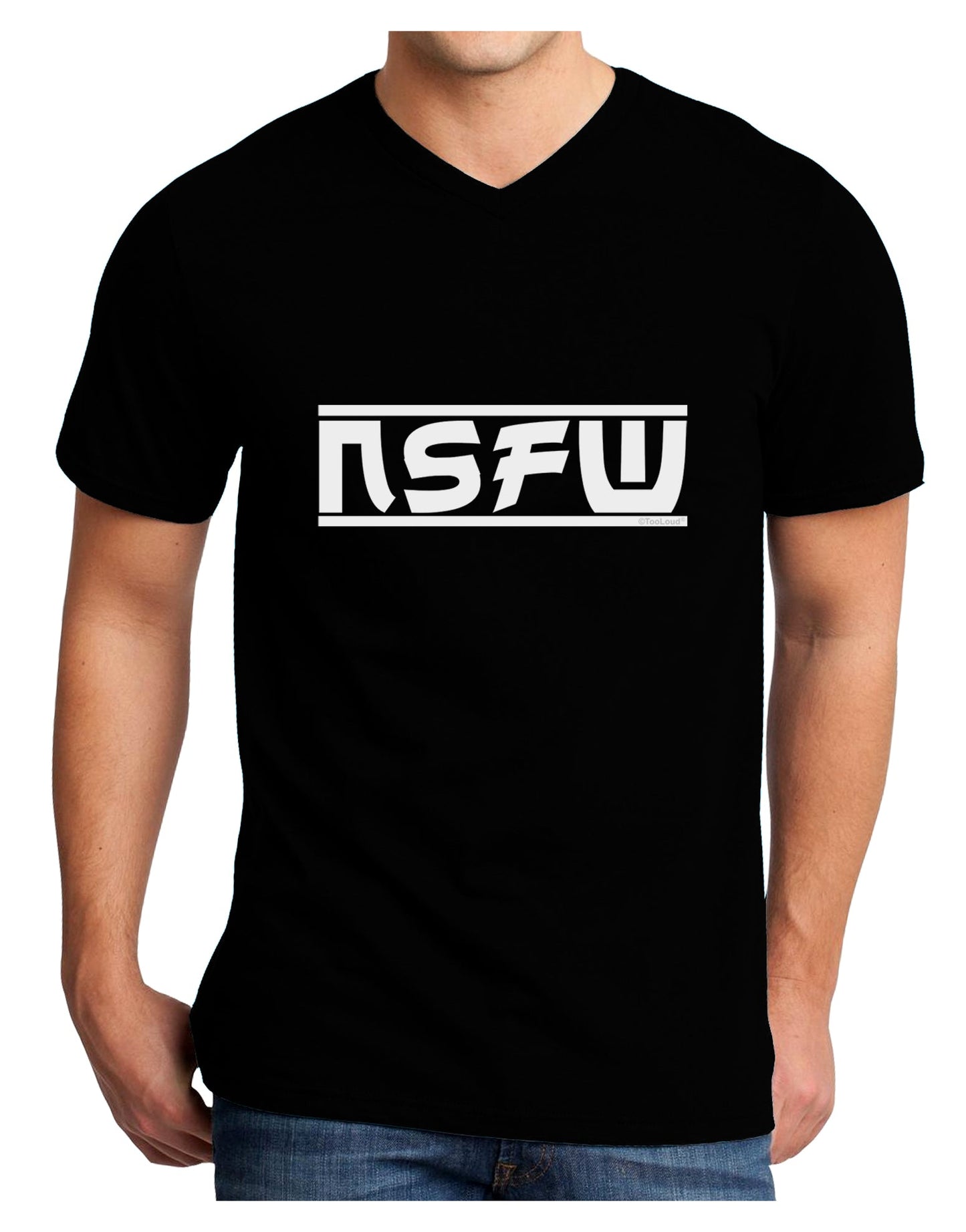 NSFW Not Safe For Work Adult Dark V-Neck T-Shirt by TooLoud-Mens V-Neck T-Shirt-TooLoud-Black-Small-Davson Sales