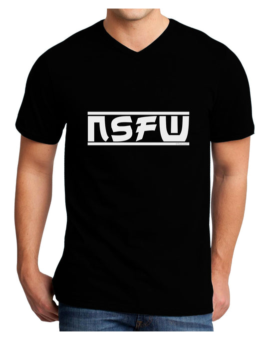 NSFW Not Safe For Work Adult Dark V-Neck T-Shirt by TooLoud-Mens V-Neck T-Shirt-TooLoud-Black-Small-Davson Sales