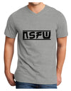 NSFW Not Safe For Work Adult V-Neck T-shirt by TooLoud-Mens V-Neck T-Shirt-TooLoud-HeatherGray-Small-Davson Sales