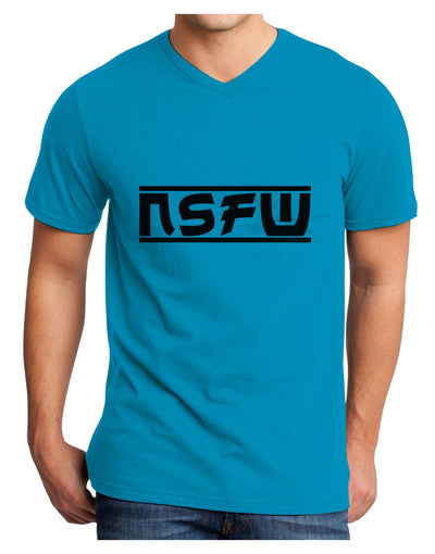 NSFW Not Safe For Work Adult V-Neck T-shirt by TooLoud-Mens V-Neck T-Shirt-TooLoud-Turquoise-Small-Davson Sales