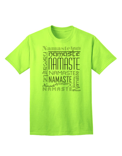 Namaste Rectangle Adult T-Shirt: Premium Quality for the Mindful Shopper-Mens T-shirts-TooLoud-Neon-Green-Small-Davson Sales