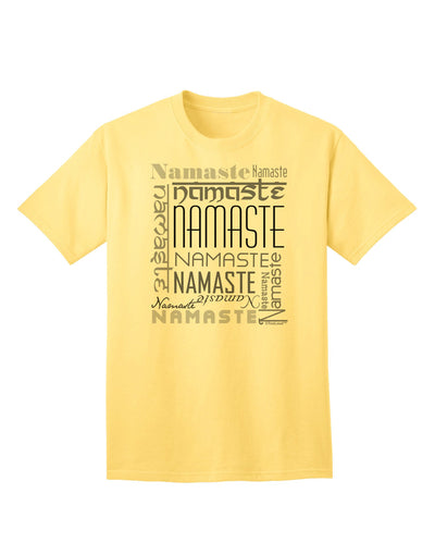 Namaste Rectangle Adult T-Shirt: Premium Quality for the Mindful Shopper-Mens T-shirts-TooLoud-Yellow-Small-Davson Sales