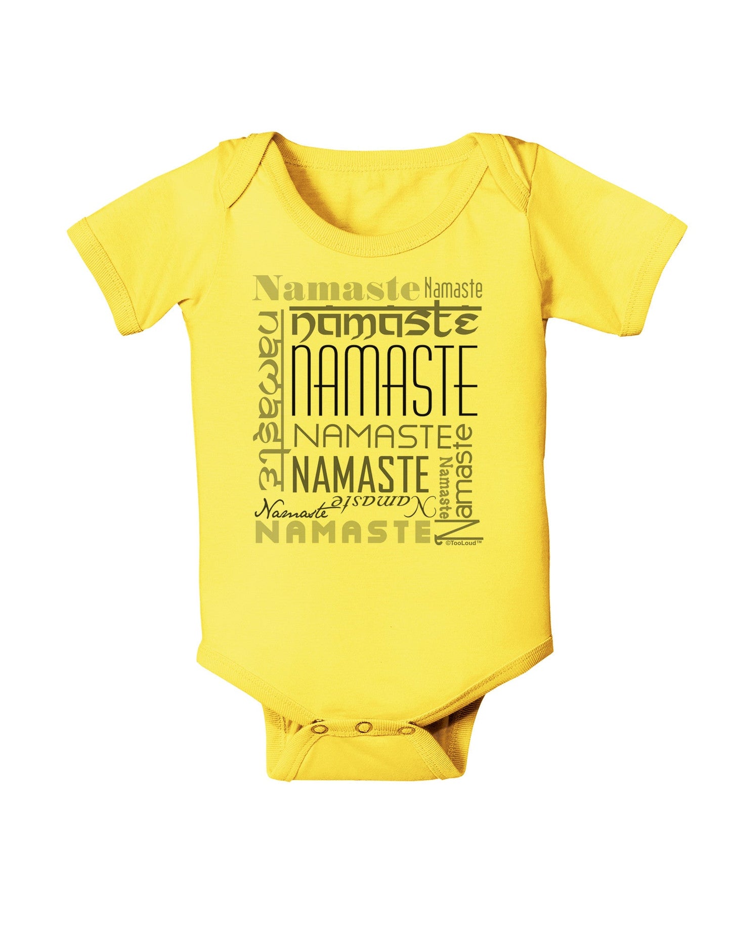 Namaste Rectangle Baby Romper Bodysuit-Baby Romper-TooLoud-Yellow-06-Months-Davson Sales