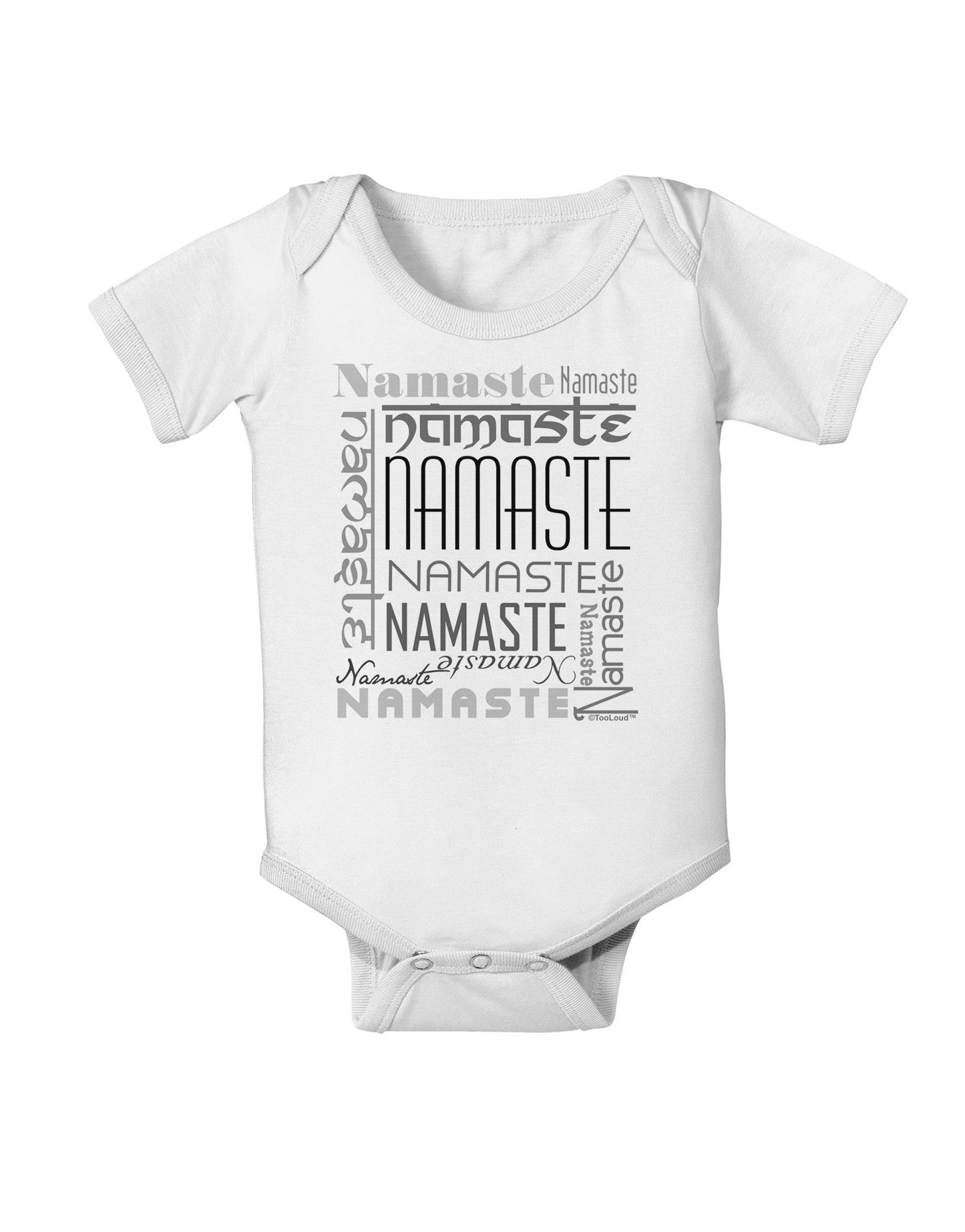 Namaste Rectangle Baby Romper Bodysuit-Baby Romper-TooLoud-White-06-Months-Davson Sales