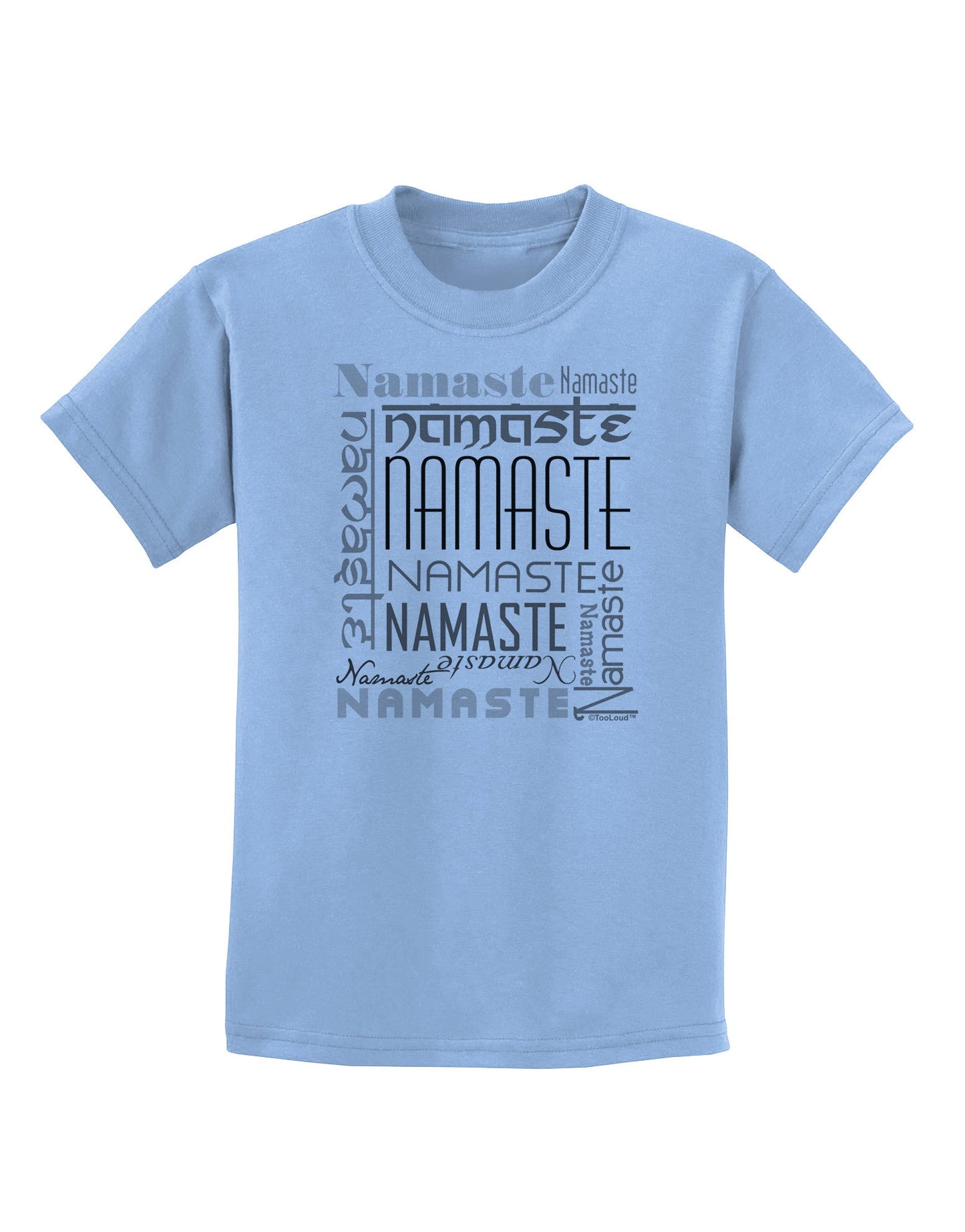 Namaste Rectangle Childrens T-Shirt-Childrens T-Shirt-TooLoud-Light-Blue-X-Small-Davson Sales