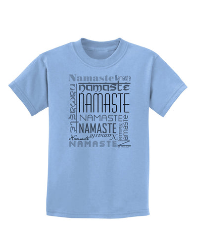 Namaste Rectangle Childrens T-Shirt-Childrens T-Shirt-TooLoud-Light-Blue-X-Small-Davson Sales