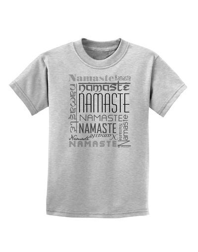 Namaste Rectangle Childrens T-Shirt-Childrens T-Shirt-TooLoud-AshGray-X-Small-Davson Sales