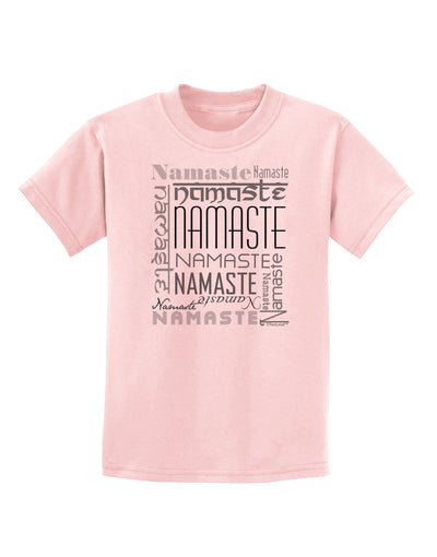 Namaste Rectangle Childrens T-Shirt-Childrens T-Shirt-TooLoud-PalePink-X-Small-Davson Sales