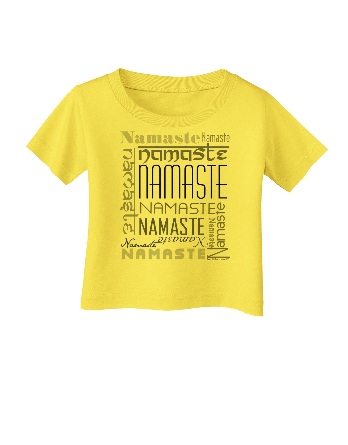 Namaste Rectangle Infant T-Shirt-Infant T-Shirt-TooLoud-Yellow-06-Months-Davson Sales