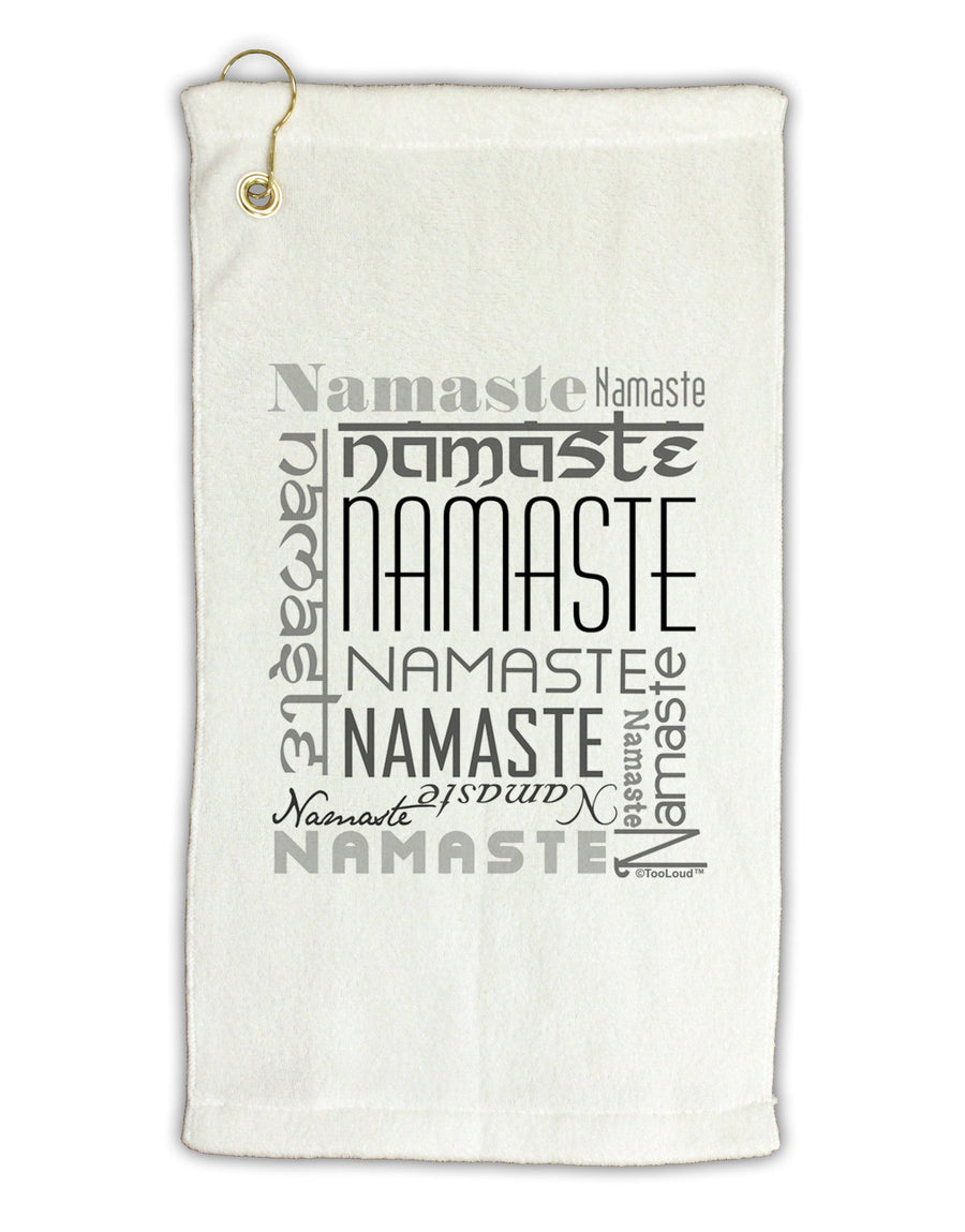 Namaste Rectangle Micro Terry Gromet Golf Towel 16 x 25 inch-Golf Towel-TooLoud-White-Davson Sales