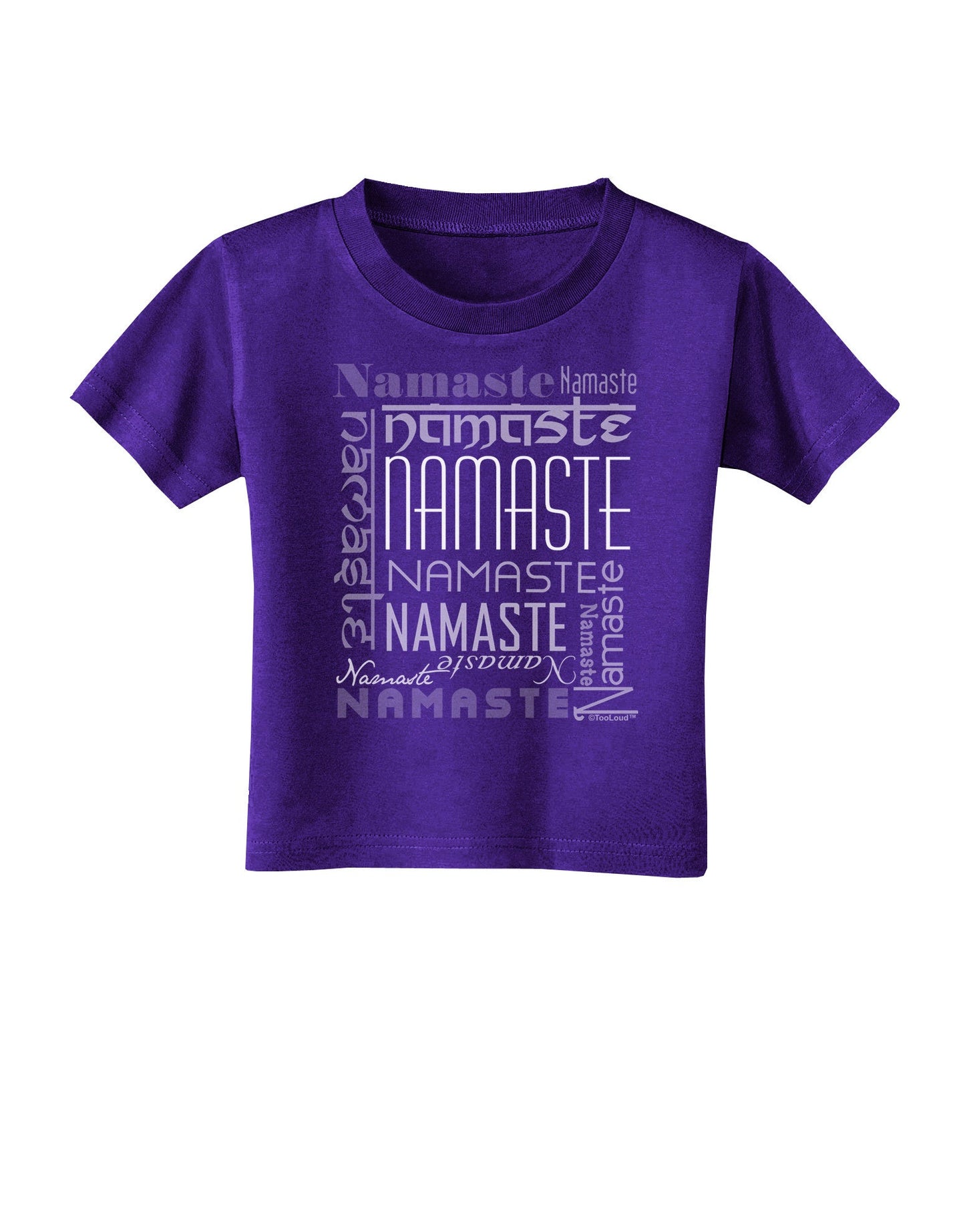 Namaste Rectangle Toddler T-Shirt Dark-Toddler T-Shirt-TooLoud-Purple-2T-Davson Sales
