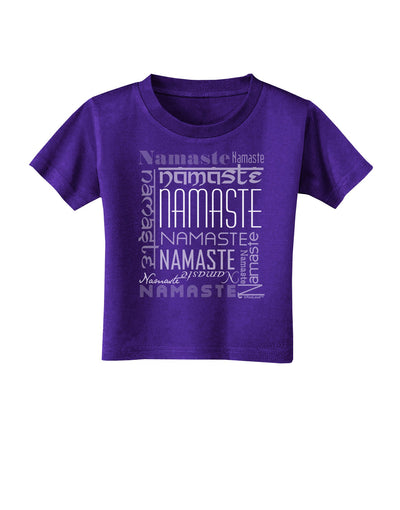 Namaste Rectangle Toddler T-Shirt Dark-Toddler T-Shirt-TooLoud-Purple-2T-Davson Sales