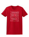 Namaste Rectangle Womens Dark T-Shirt-TooLoud-Red-X-Small-Davson Sales