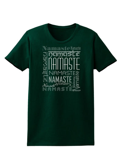 Namaste Rectangle Womens Dark T-Shirt-TooLoud-Forest-Green-Small-Davson Sales