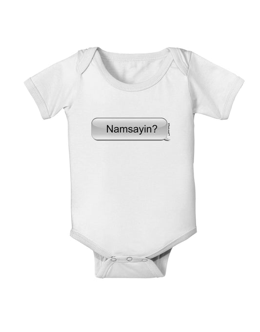 Namsayin Text Bubble Baby Romper Bodysuit-Baby Romper-TooLoud-White-06-Months-Davson Sales