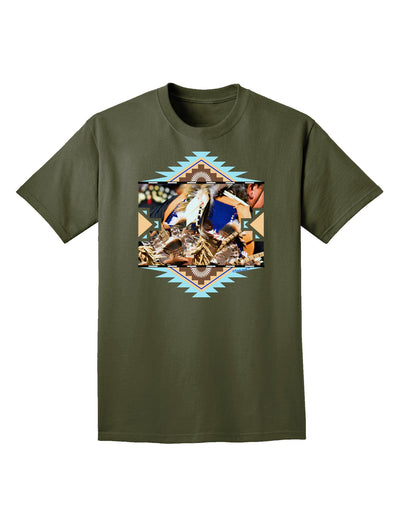 Native American Dancer 1 Adult Dark T-Shirt-Mens T-Shirt-TooLoud-Military-Green-Small-Davson Sales