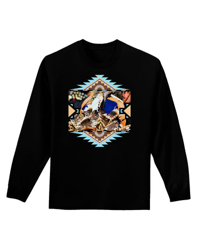 Native American Dancer 1 Adult Long Sleeve Dark T-Shirt-TooLoud-Black-Small-Davson Sales